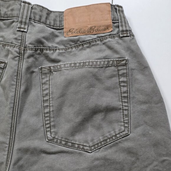 Eddie Bauer Fleece Lined Pants Mens 30x30 (28) Gray Twill Cotton Straight Tech - Picture 15 of 16